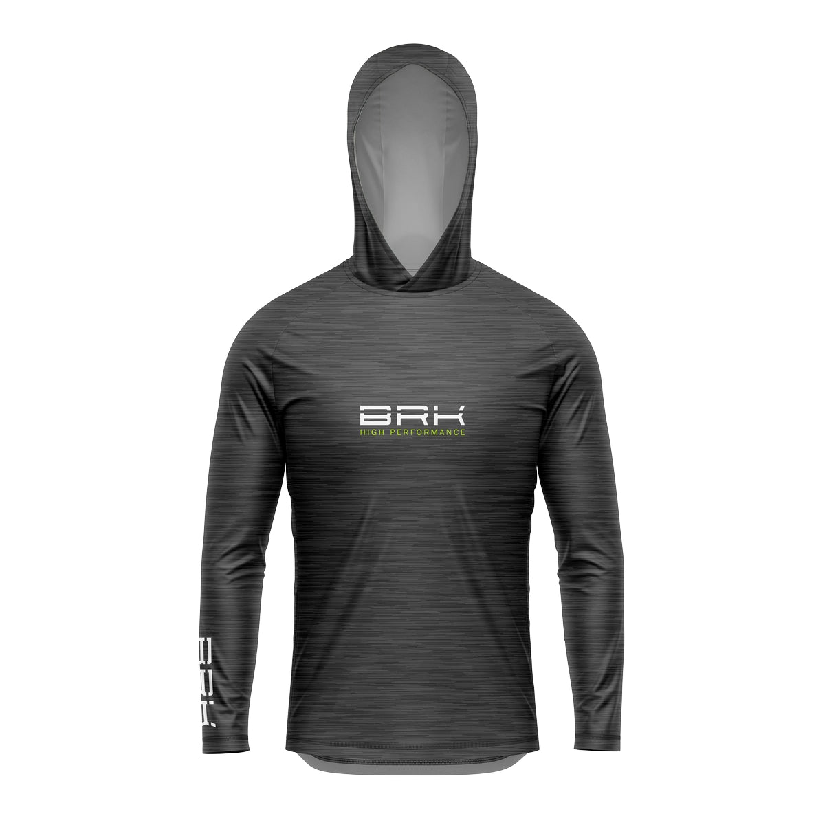 Camisa de Pesca com Capuz Brk Mescla Cinza com Proteção Solar UV50+