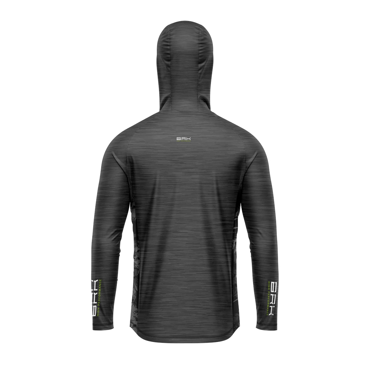 Camisa de Pesca com Capuz Brk Mescla Cinza com Proteção Solar UV50+