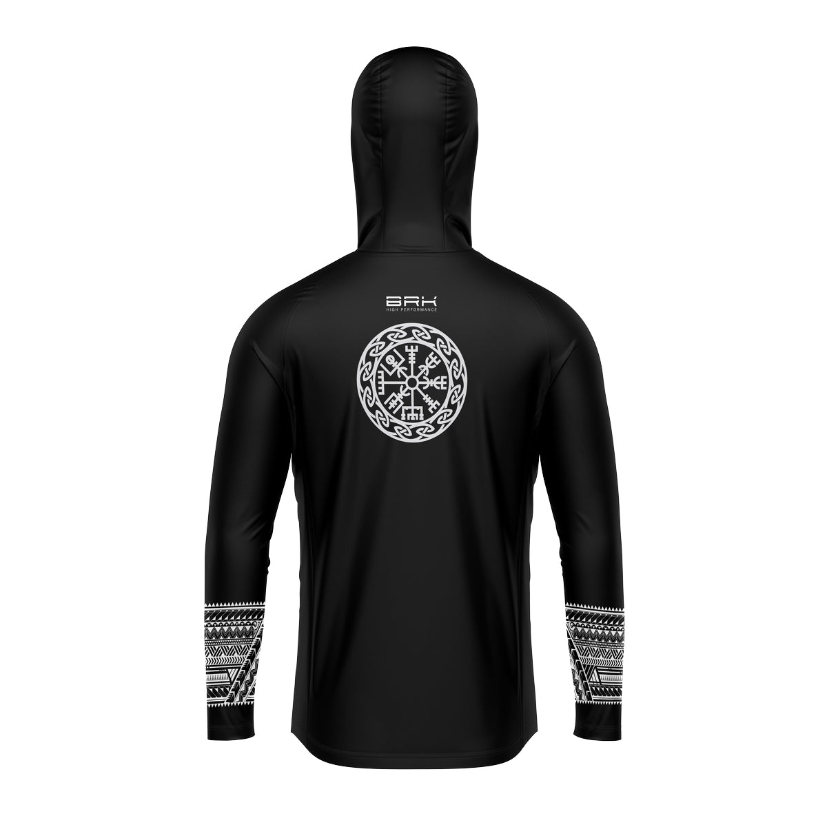 Camisa de Pesca com Capuz Brk Maori Preta com Proteção Solar UV50+