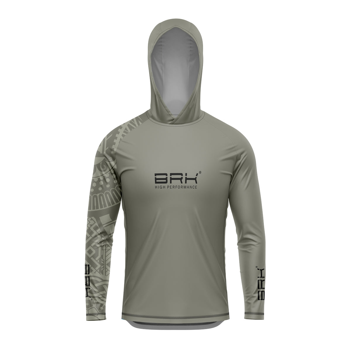 Camisa de Pesca com Capuz Brk Maori Taupe Gray com Proteção Solar UV50+