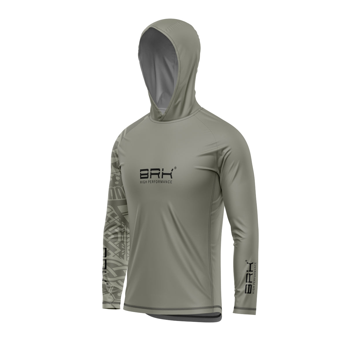 Camisa de Pesca com Capuz Brk Maori Taupe Gray com Proteção Solar UV50+
