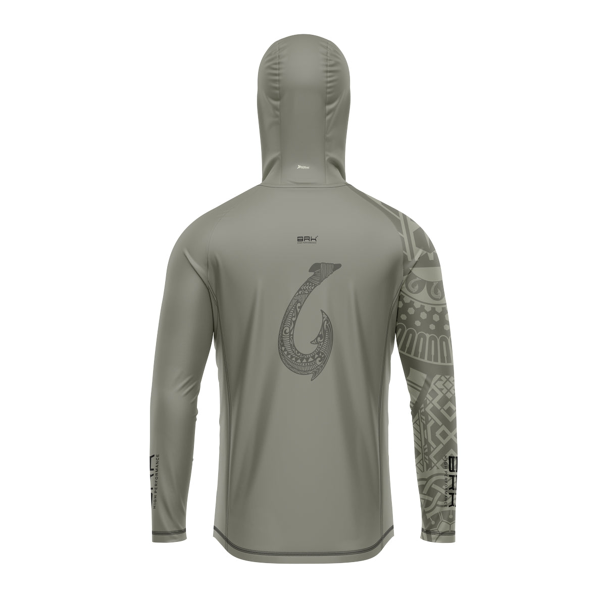 Camisa de Pesca com Capuz Brk Maori Taupe Gray com Proteção Solar UV50+