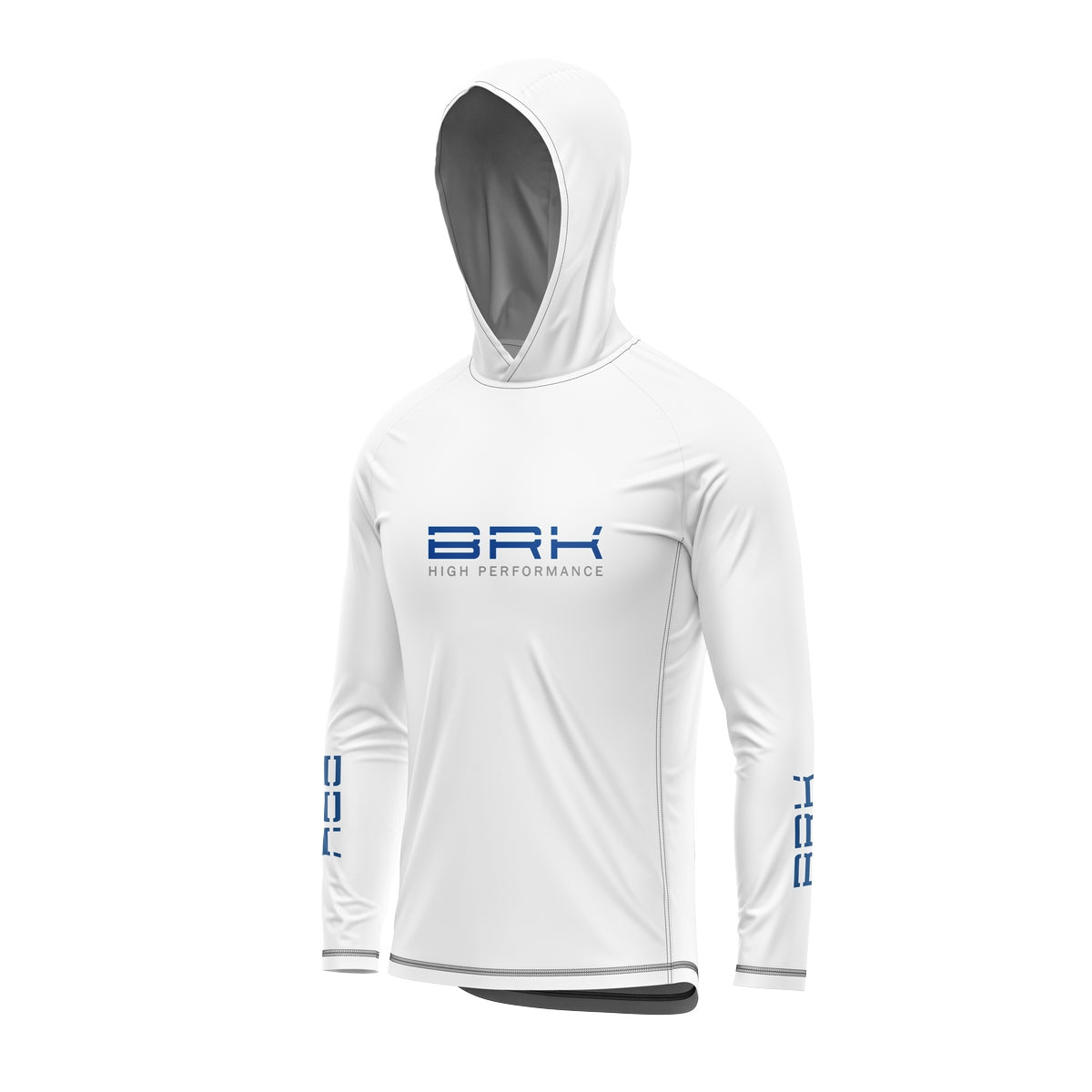 Camisa de Pesca com Capuz Brk Branca Dourado Mahi-Mahi com Proteção Solar UV50+
