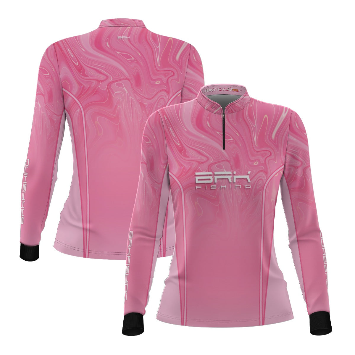 Camisa de Pesca Feminina Brk Básica Floral Azul Claro com Proteção UV50+