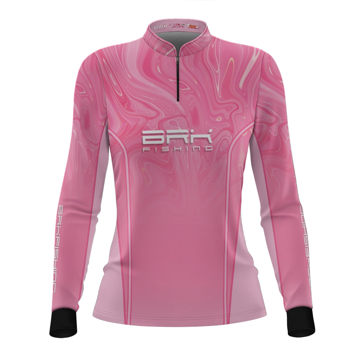 Camisa de Pesca Feminina Brk Básica Floral Azul Claro com Proteção UV50+