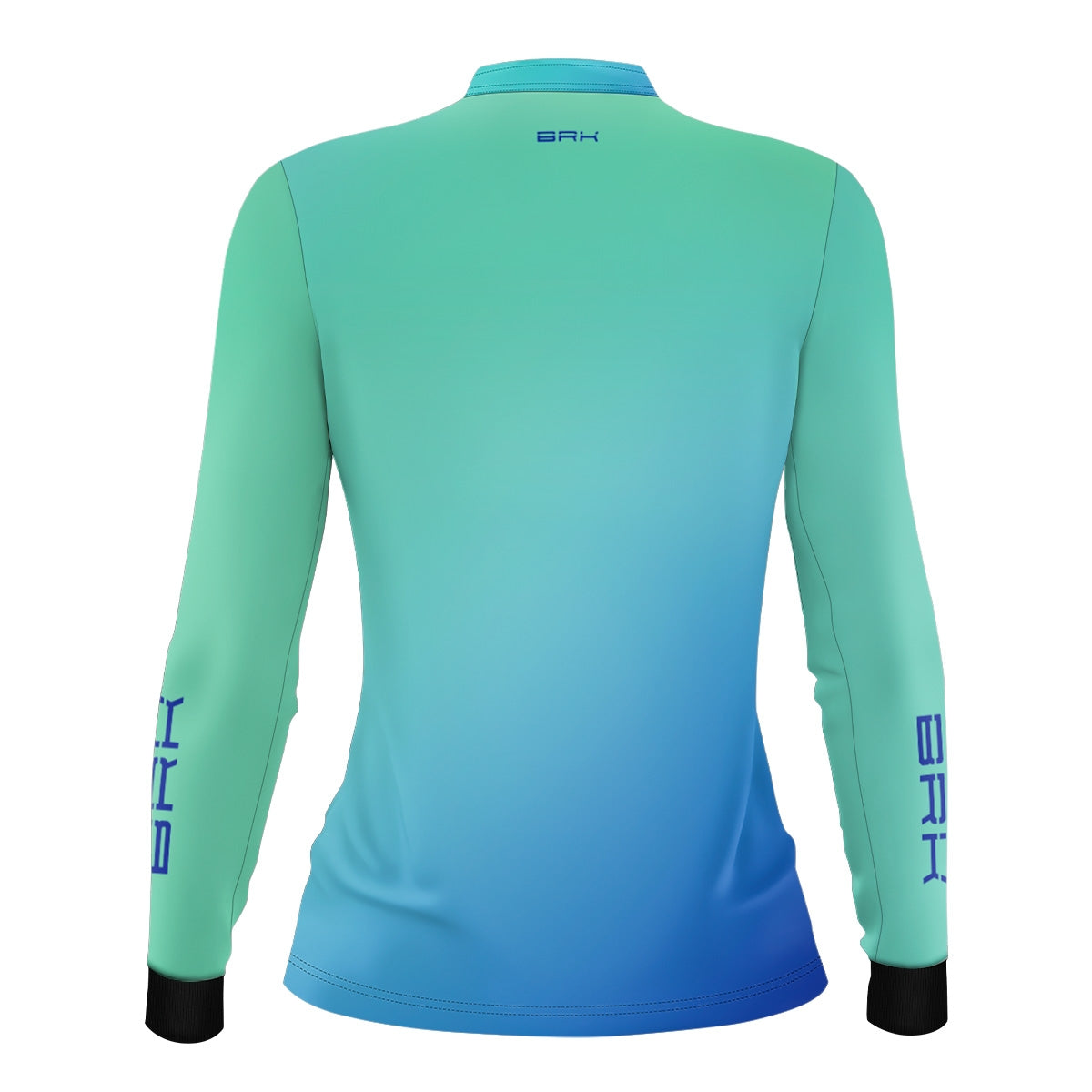 Camisa Agro Feminina Brk Azul e Verde com Proteção Solar UV50+
