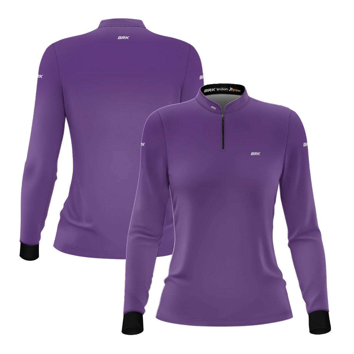 Camisa de Motociclismo Feminina Brk Básica Roxa com Proteção Solar UV50+