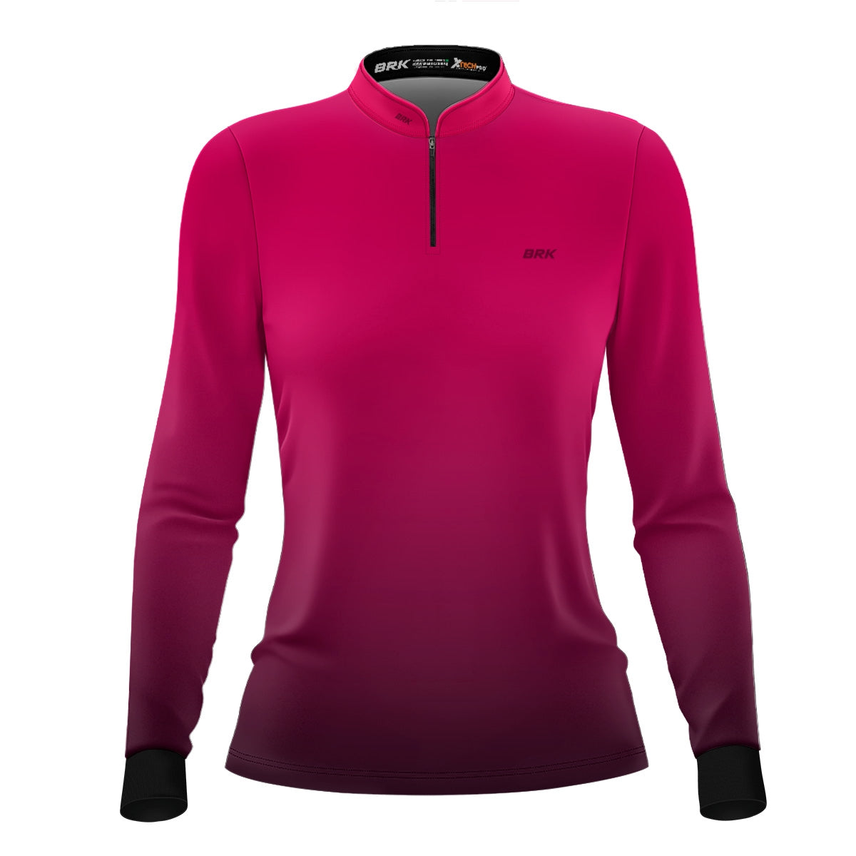 Camisa de Pesca Feminina Brk Unissex Basic Rosa com UV50+