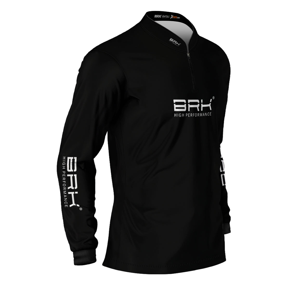 Camisa de Pesca Brk Básica Preta com Proteção Solar UV50+