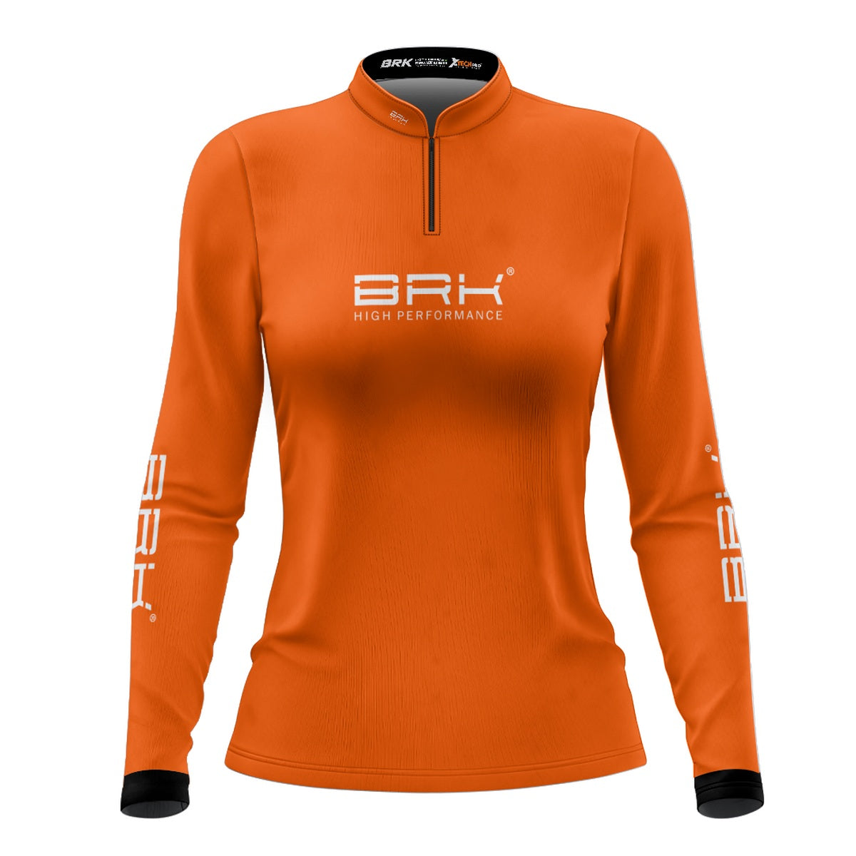 Camisa de Pesca Feminina Brk Básica Laranja com Proteção Solar UV50+