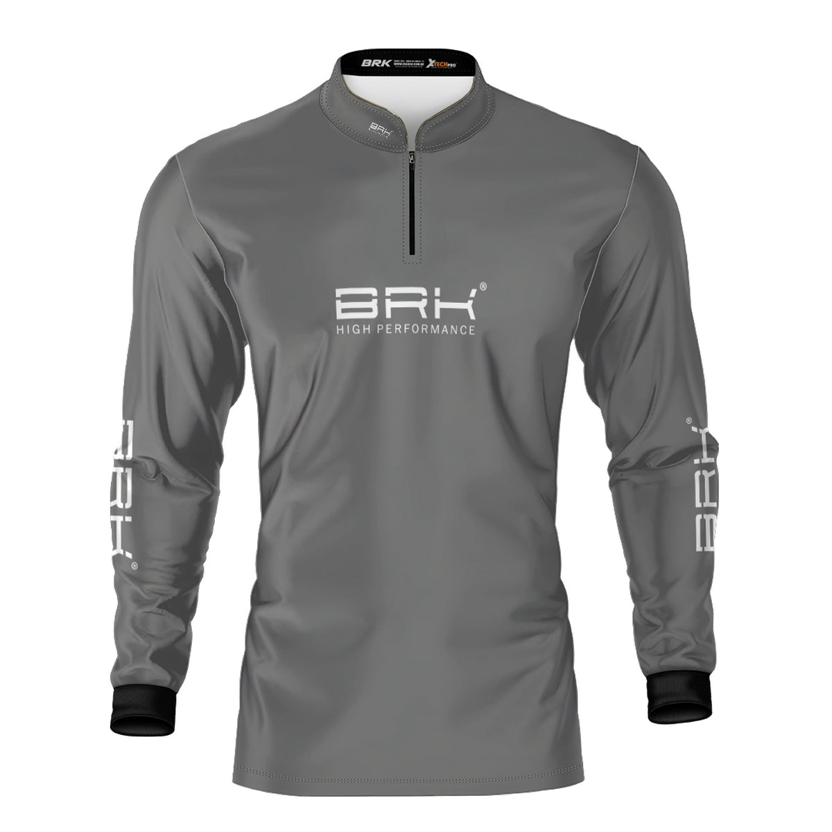 Camisa de Pesca Brk Básica Cinza com Proteção Solar UV50+