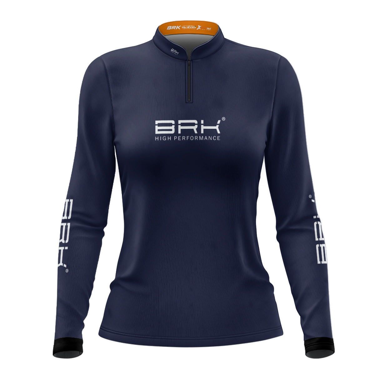 Camisa de Pesca Feminina Brk Básica Azul Marinho com Proteção Solar UV50+