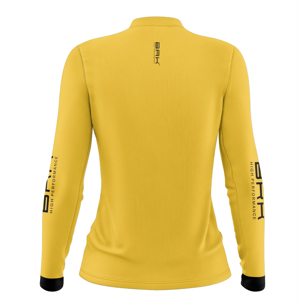 Camisa de Pesca Feminina Brk Básica Amarela com Proteção Solar UV50+