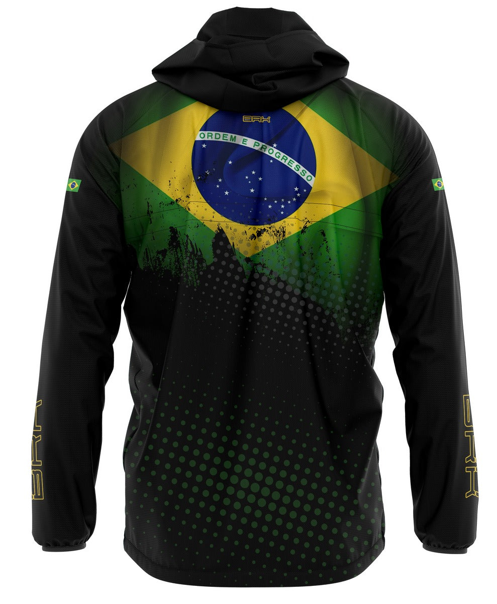 Jaqueta Corta Vento Brk Brasil Repelente à Água com UV50+