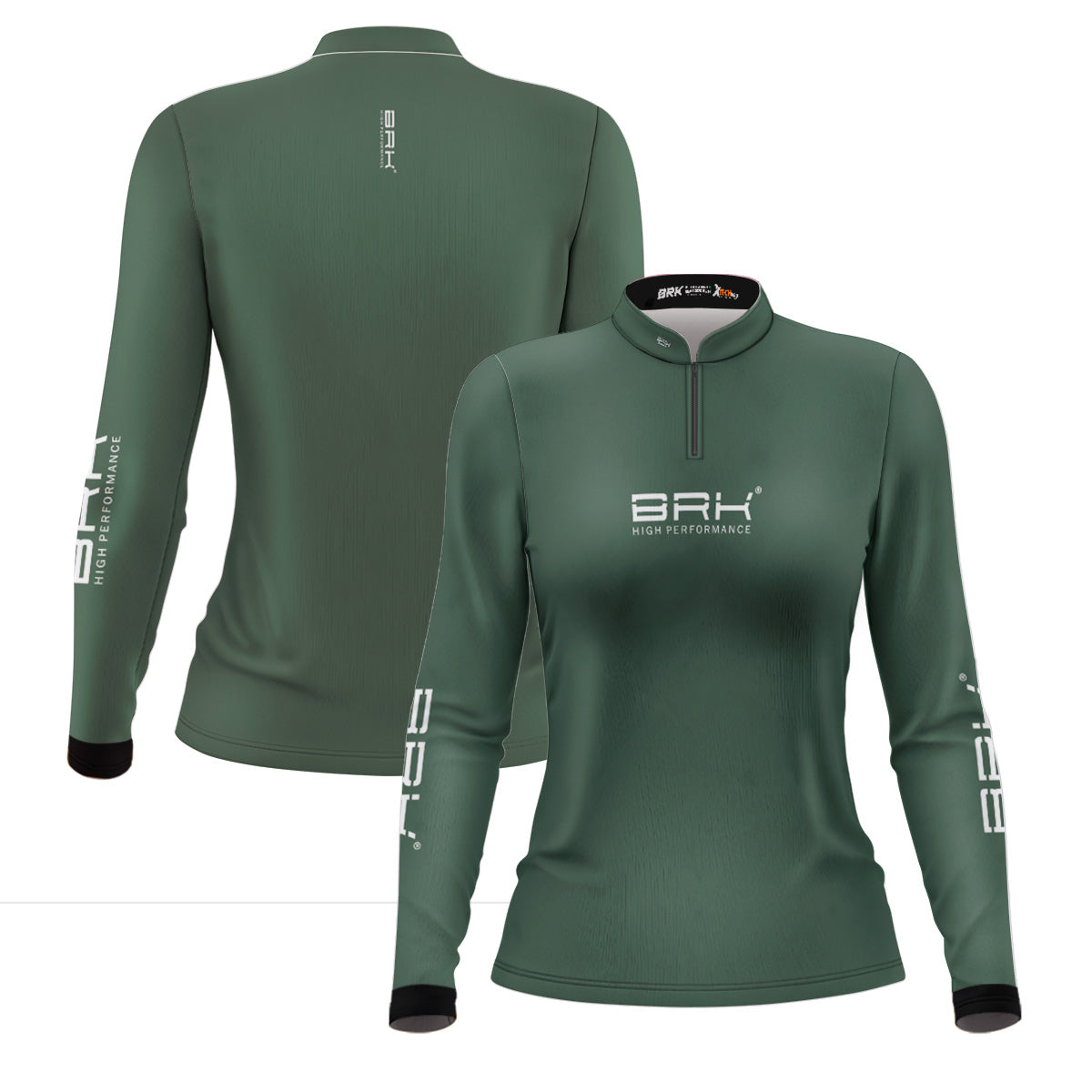 Camisa de Pesca Feminina Brk Básica Verde Selva com Proteção Solar UV50+