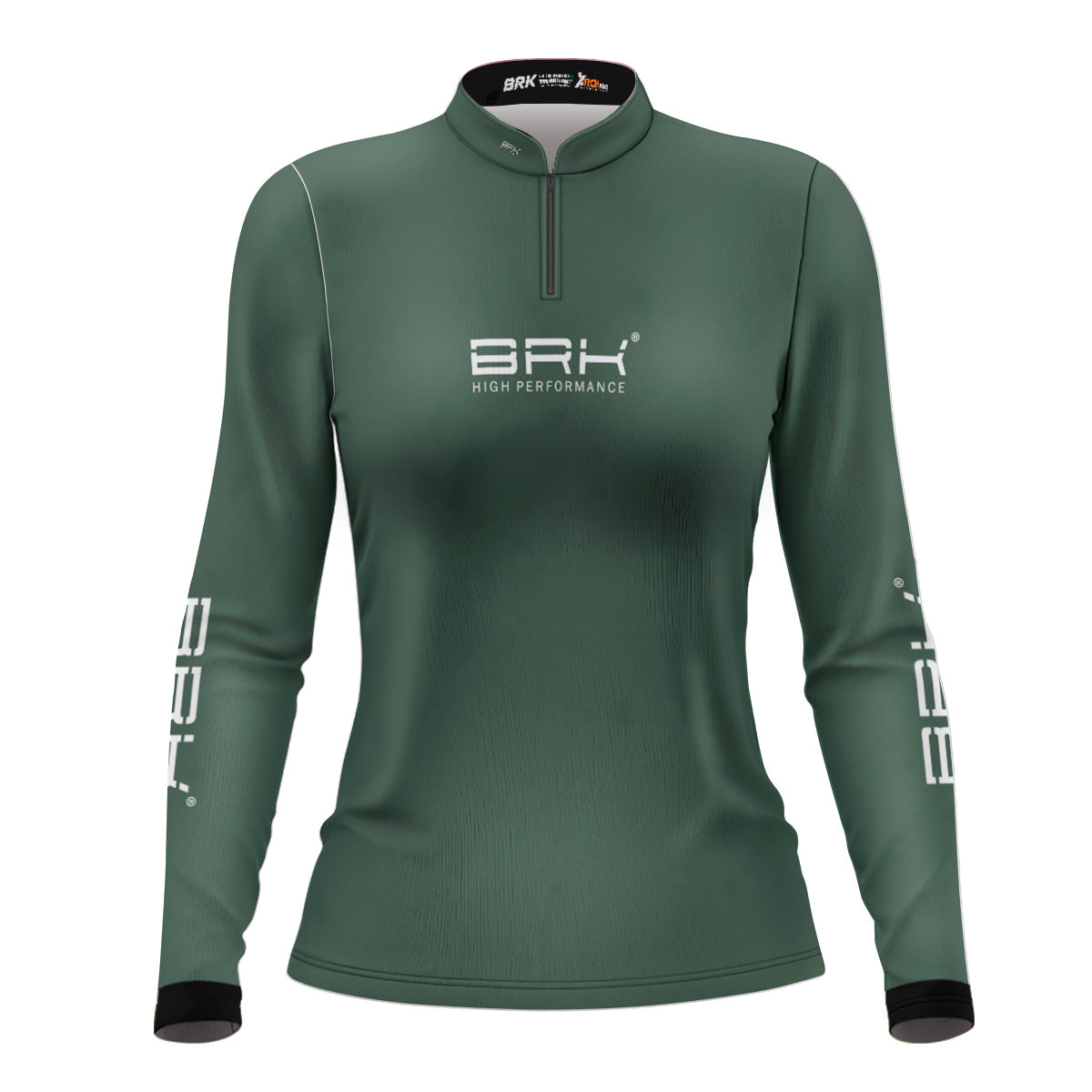 Camisa de Pesca Feminina Brk Básica Verde Selva com Proteção Solar UV50+