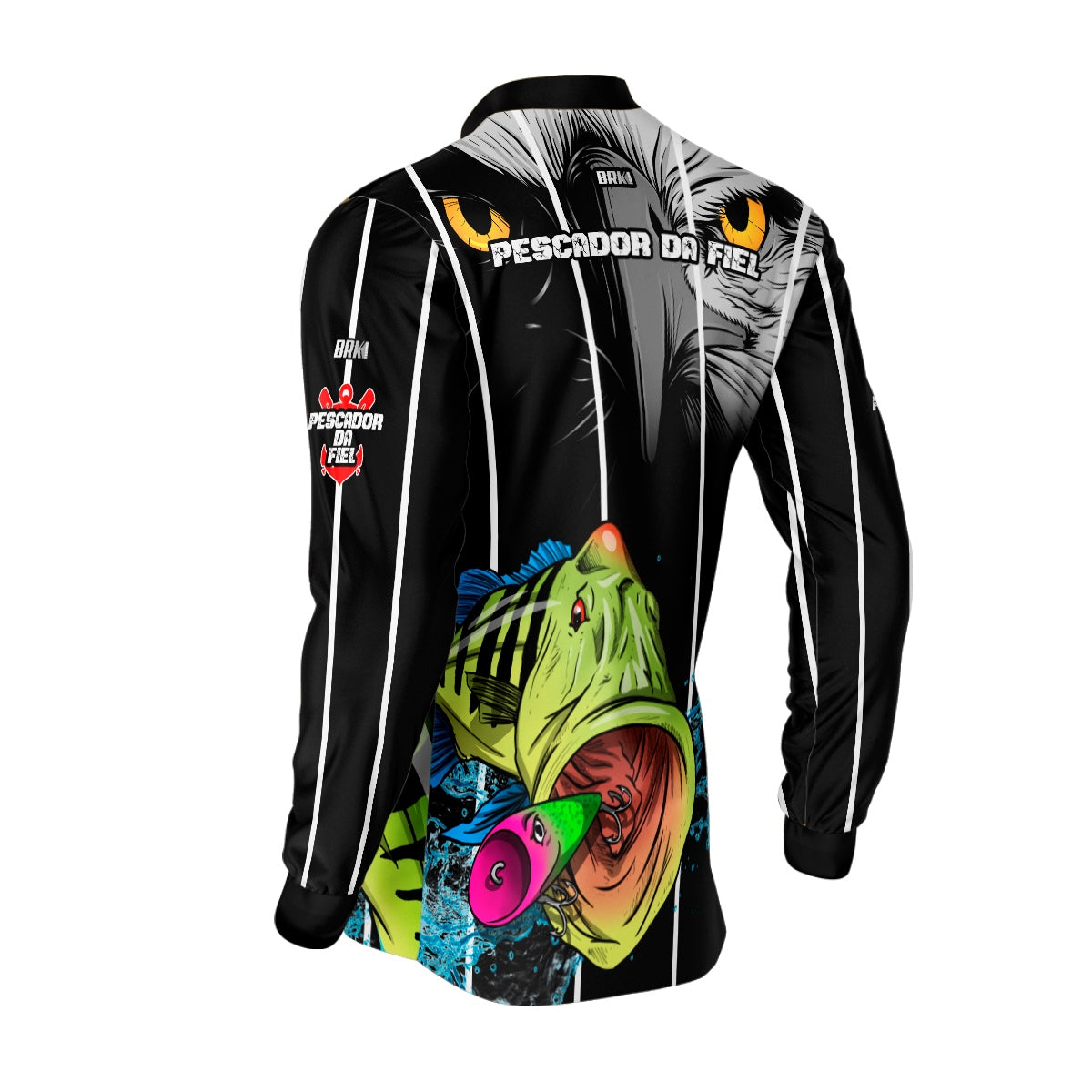 Camisa de Pesca Brk Tucunaré Azul Futebol 76 com UV50+