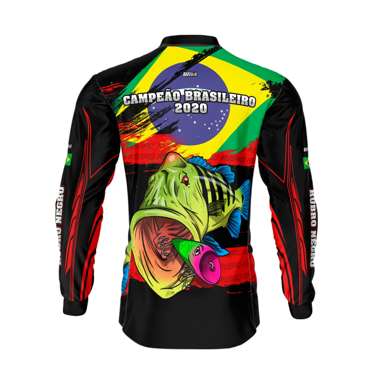 Camisa de Pesca Brk Tucunaré Azul  Futebol 92 com UV50+