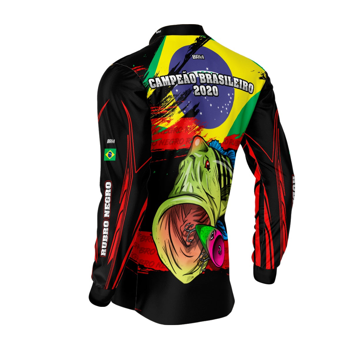 Camisa de Pesca Brk Tucunaré Azul  Futebol 92 com UV50+