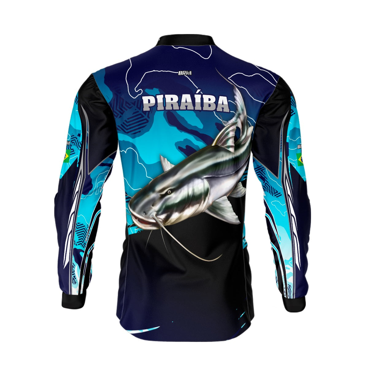 Camisa de Pesca Brk Piraiba Azul com Proteção UV50+