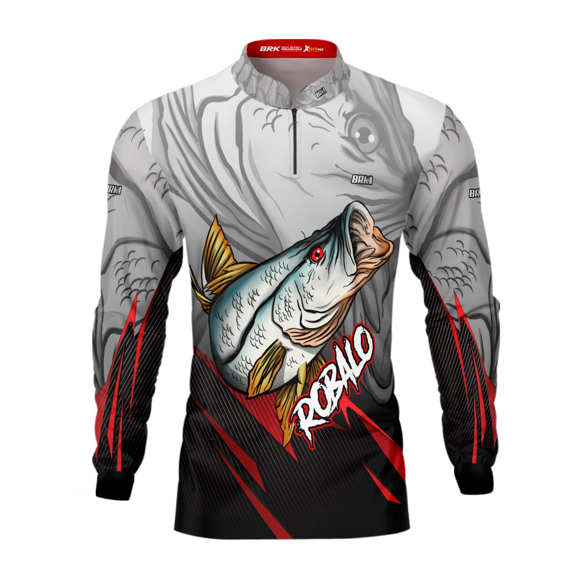 Camisa de Pesca Brk Robalo Cinza com Proteção UV50+