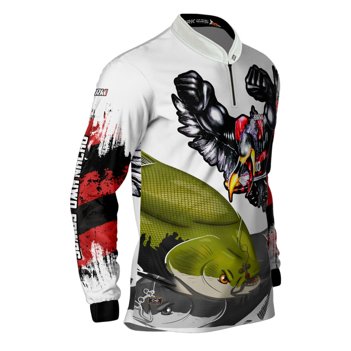 Camisa de Pesca Brk Rubro Negro Tambaqui UV50+