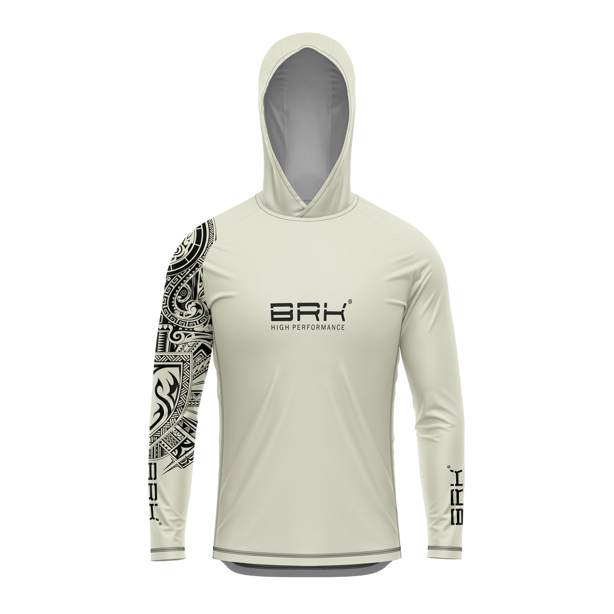 Camisa de Pesca com Capuz Brk Maori Bege com Proteção Solar UV50+