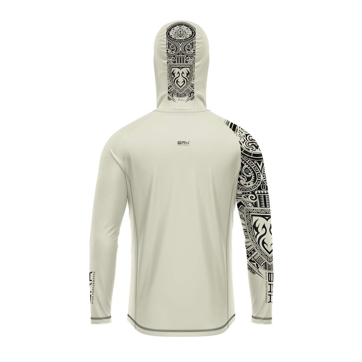 Camisa de Pesca com Capuz Brk Maori Bege com Proteção Solar UV50+