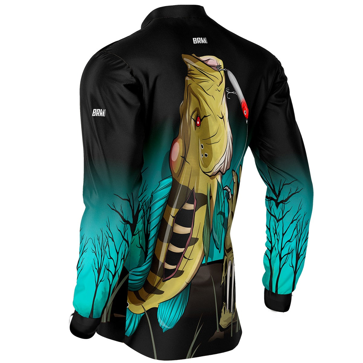 Camisa de Pesca Masculina Brk Halloween Edição Especial Tucuna Zumbi com UV50+