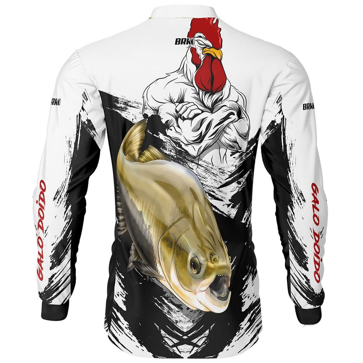 Camisa de Pesca Brk Galo Doido Bicampeão Tambaqui com UV50+