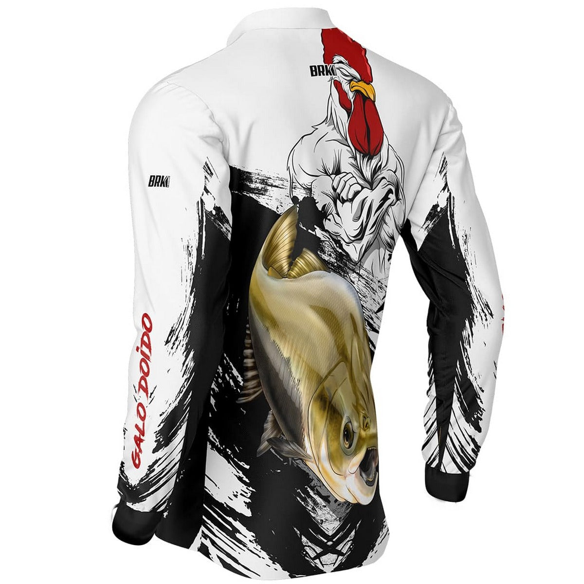 Camisa de Pesca Brk Galo Doido Bicampeão Tambaqui com UV50+