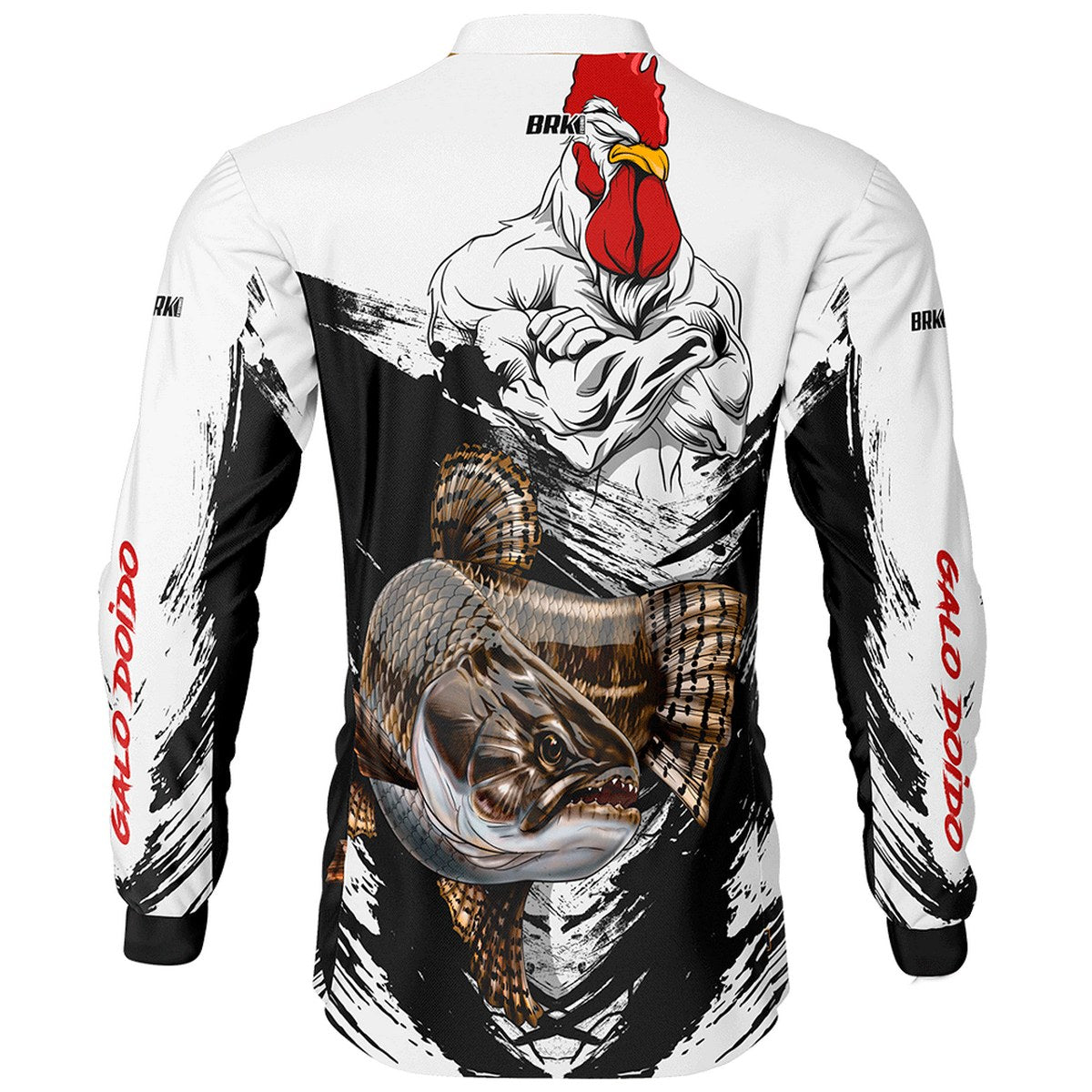 Camisa de Pesca Brk Galo Doido Bicampeão Traíra com UV50+