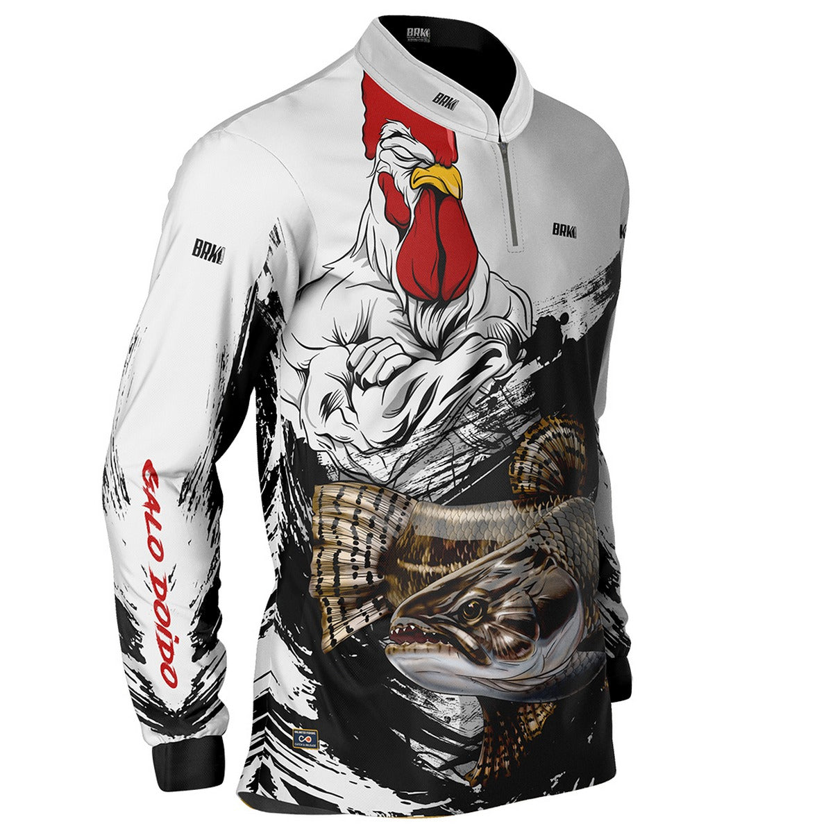 Camisa de Pesca Brk Galo Doido Bicampeão Traíra com UV50+