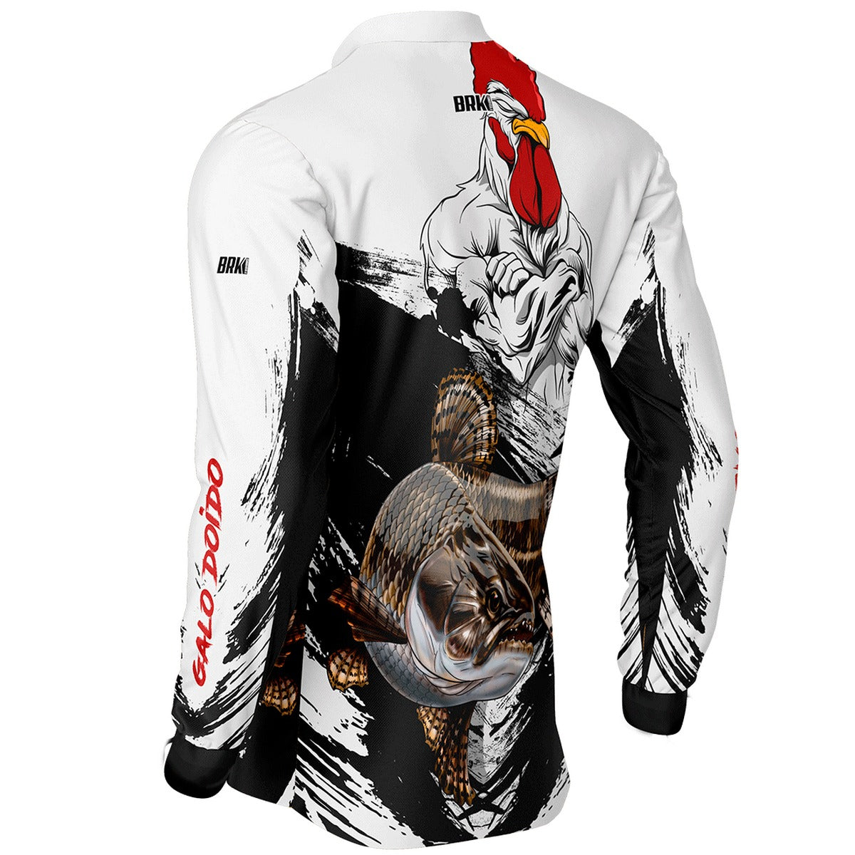 Camisa de Pesca Brk Galo Doido Bicampeão Traíra com UV50+