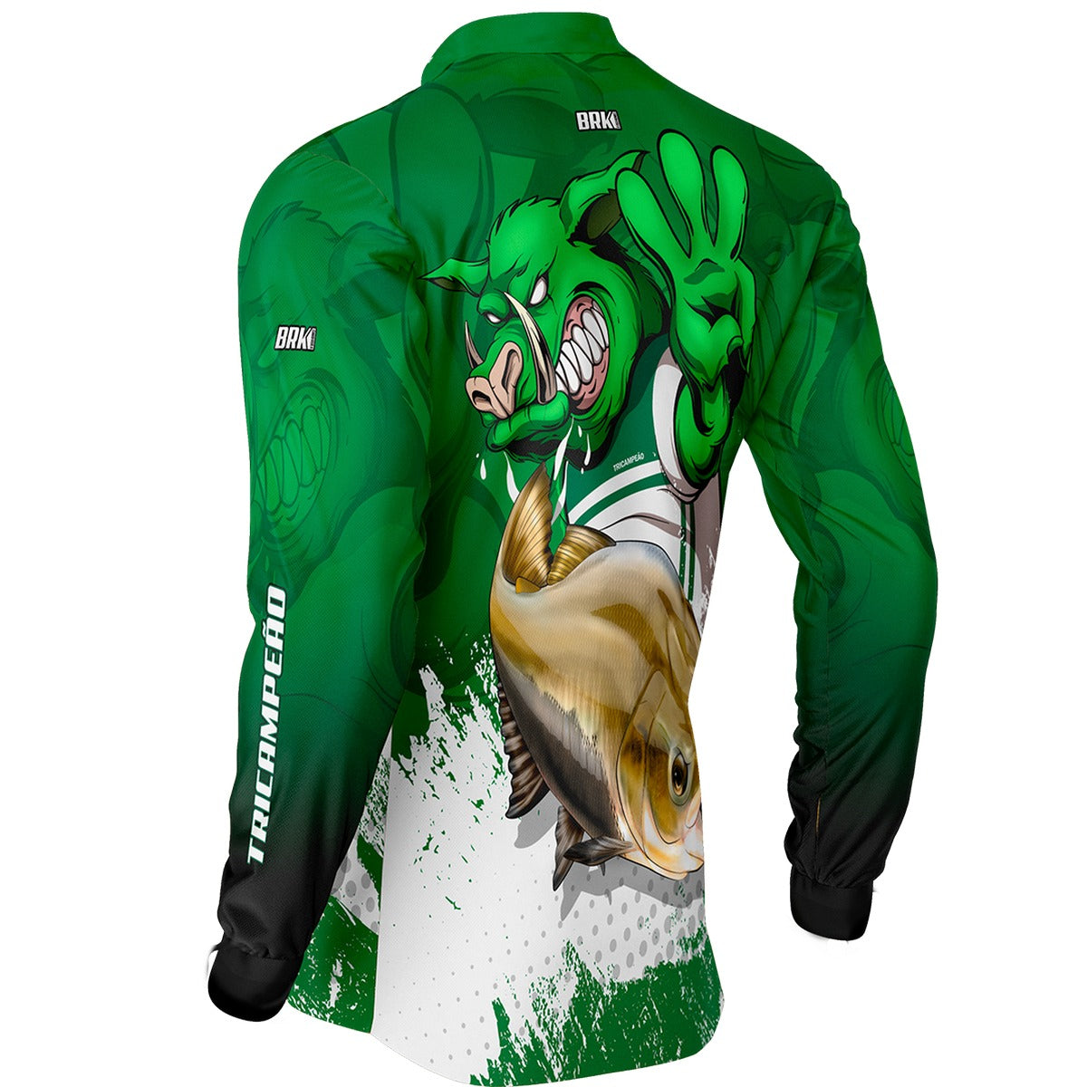 Camisa de Pesca Brk Verdão Tri Libertadores Tambaqui com UV50+