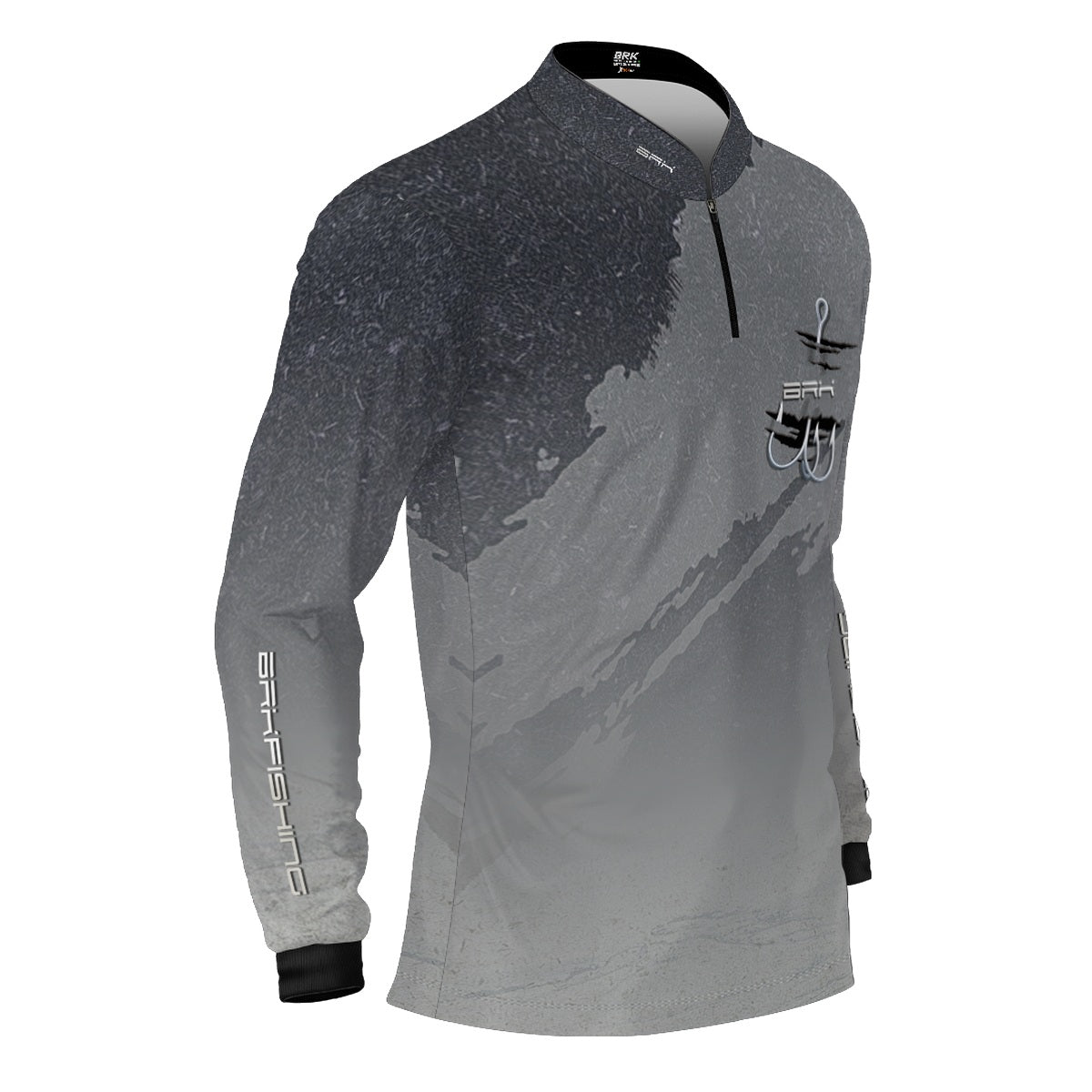 Camisa de Pesca Brk Cinza Grafismo Garateia com Proteção UV50+