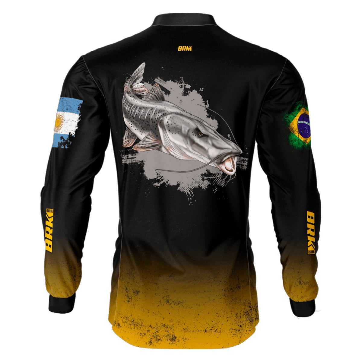 Camisa de Pesca Brk Argentina Brasil Surubim Pintado com Proteção Solar UV50+