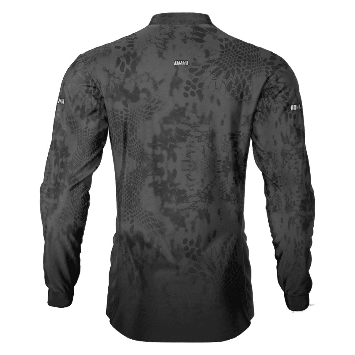 Camisa de Pesca Brk Preta Escama Peixe Dourado com UV50+