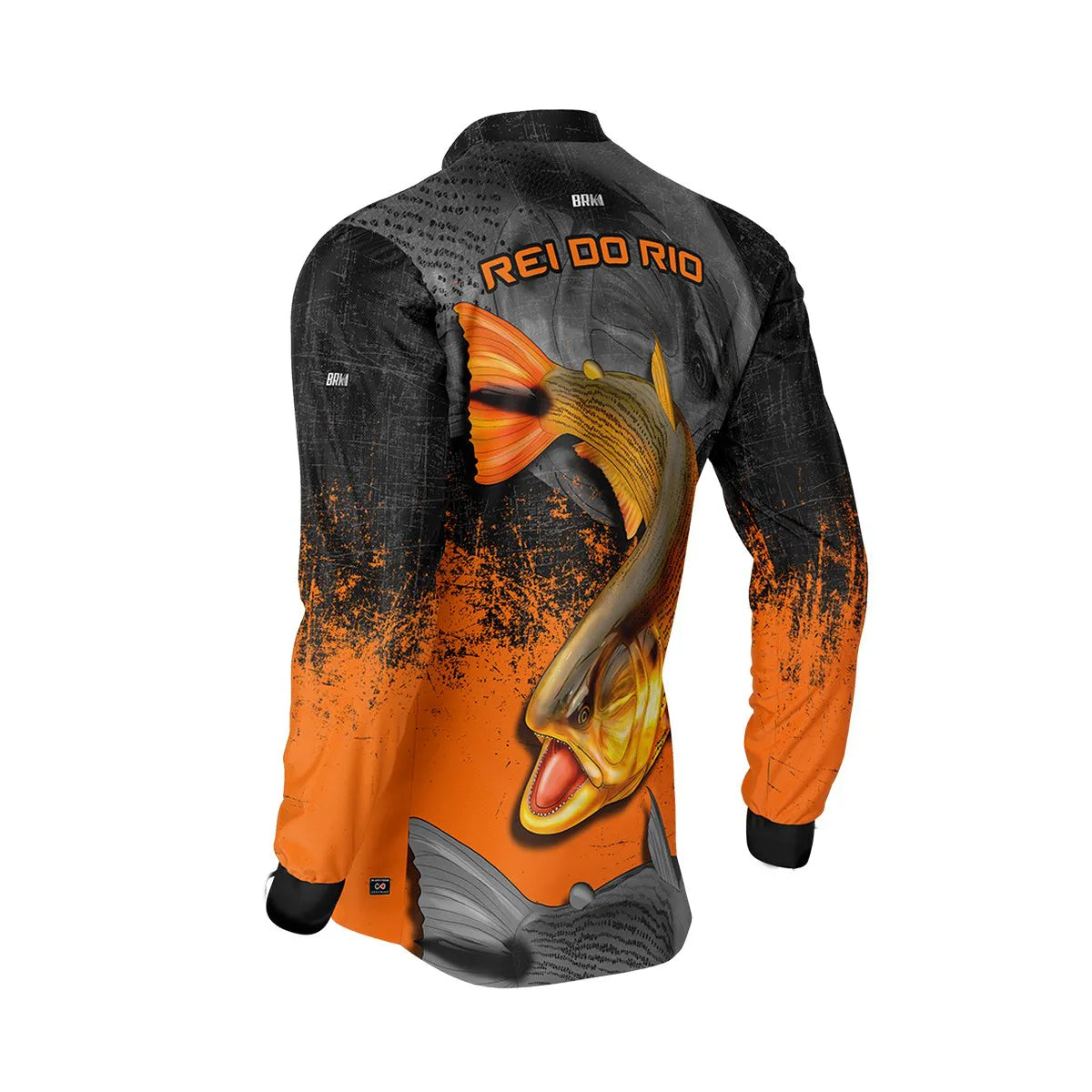 Camisa de Pesca Brk Dourado Laranja com Proteção UV50+