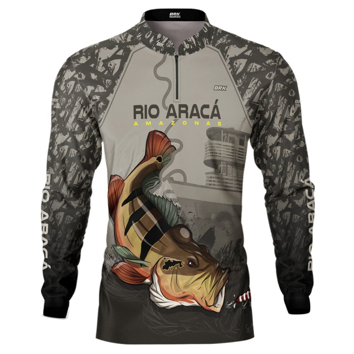 Camisa de Pesca Brk Tucunaré Açu Rio Aracá com UV50+