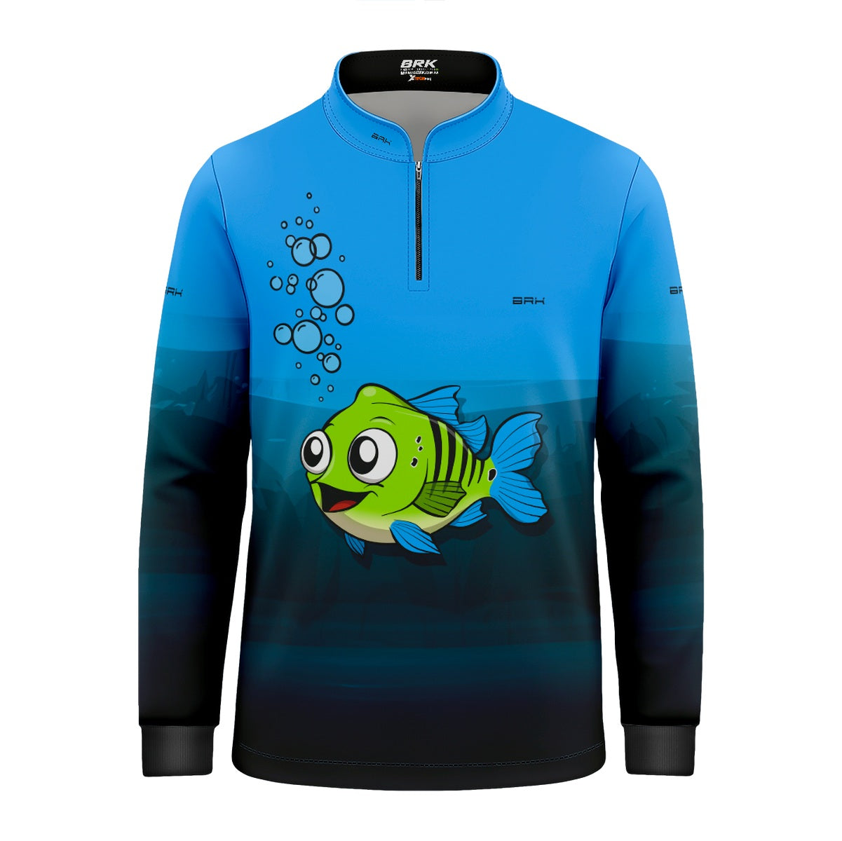 Camisa de Pesca Infantil Brk Tucuna Azul com UV50 +