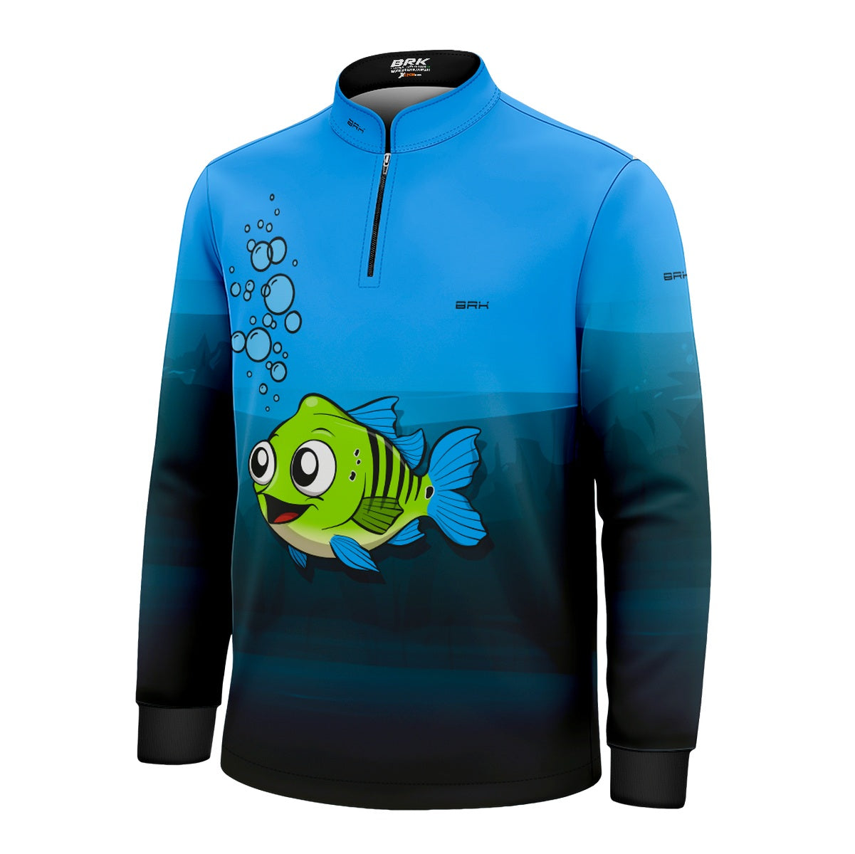 Camisa de Pesca Infantil Brk Tucuna Azul com UV50 +