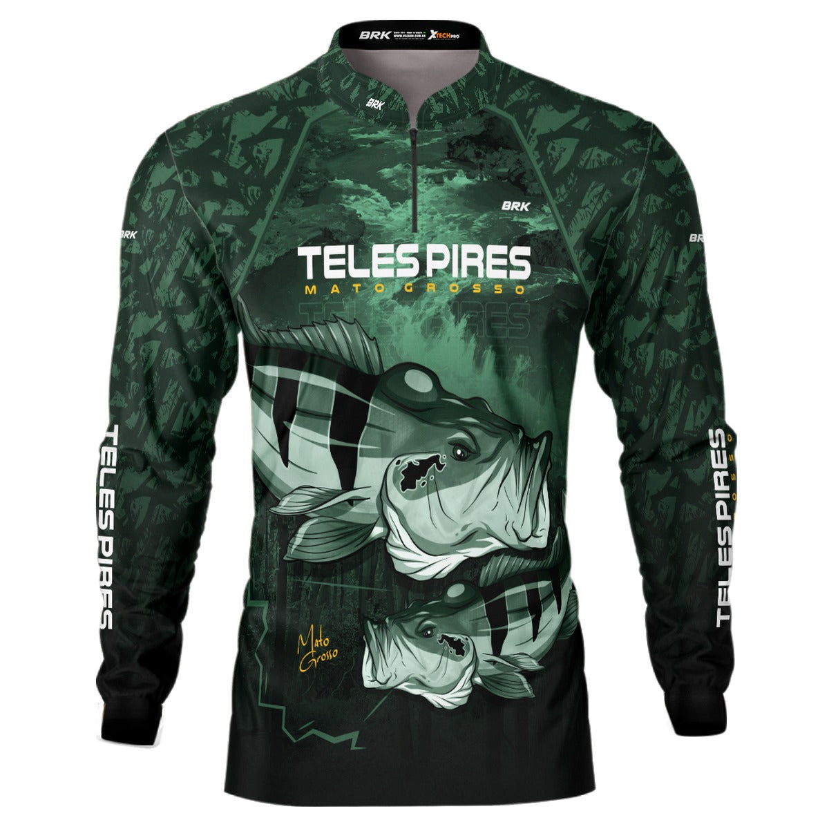 Camisa de Pesca Brk Rio Teles Pires Tucunare Açu com UV50+