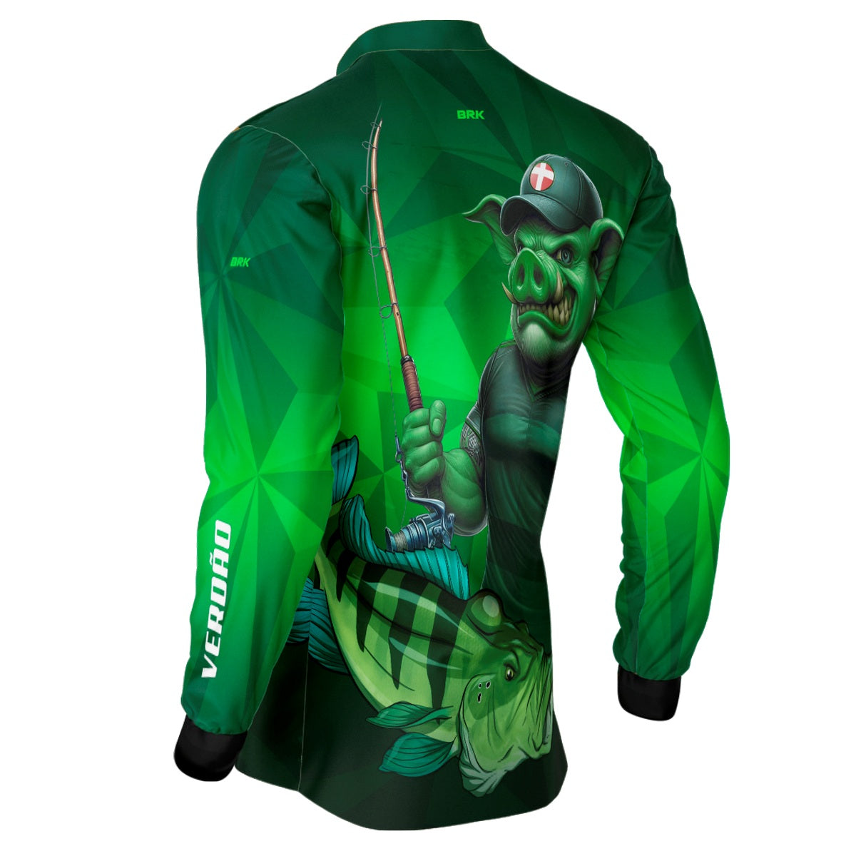 Camisa de Pesca Brk Verdão Bi Campeão com UV50+