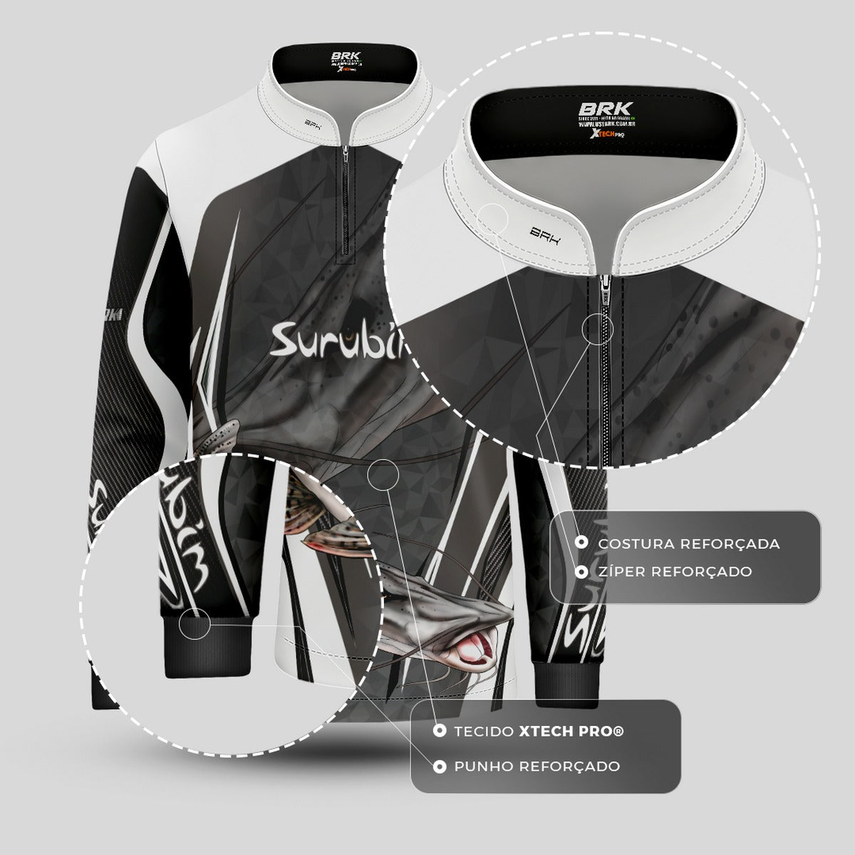Camisa Infantil de Pesca Brk Surubim com Proteção UV50+