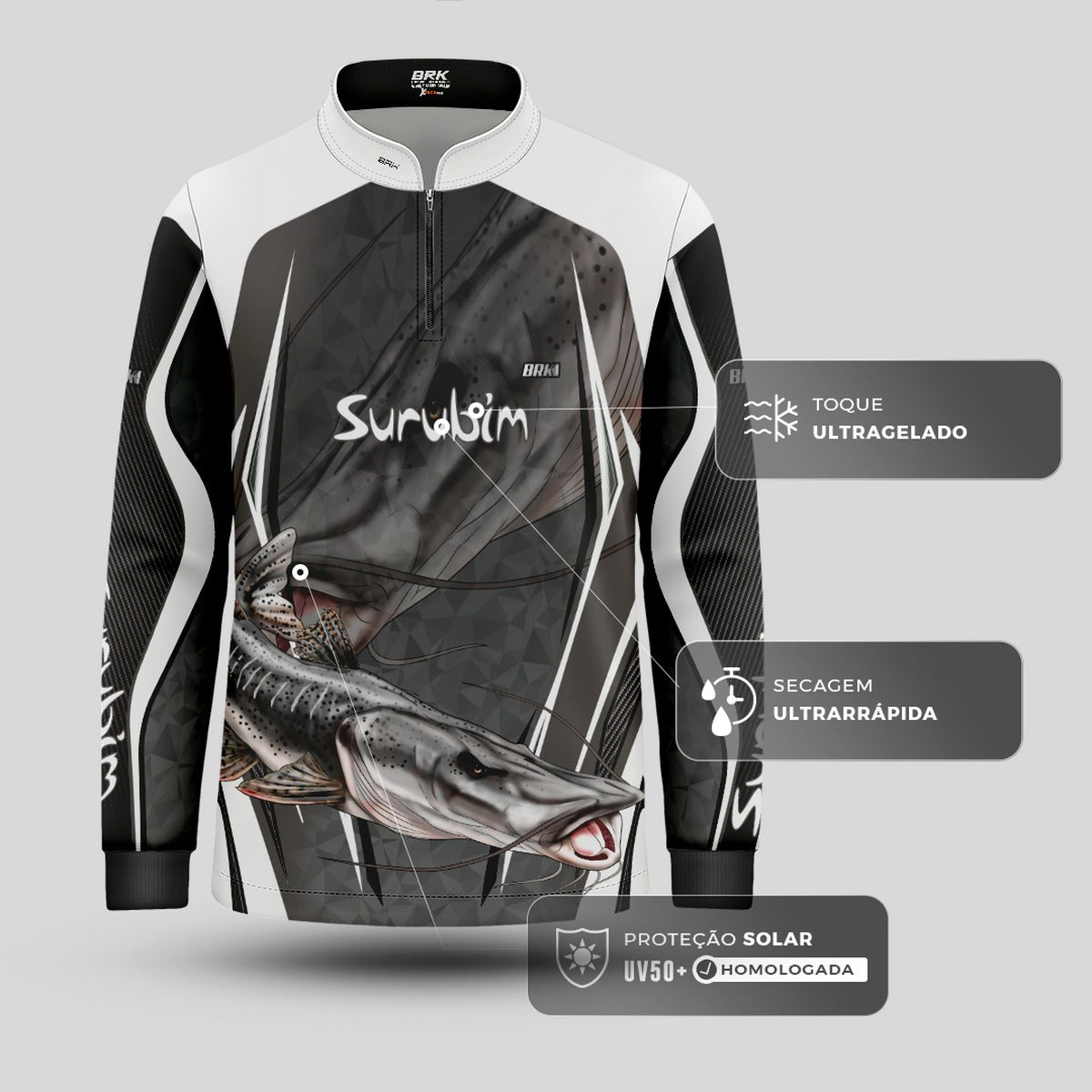 Camisa Infantil de Pesca Brk Surubim com Proteção UV50+