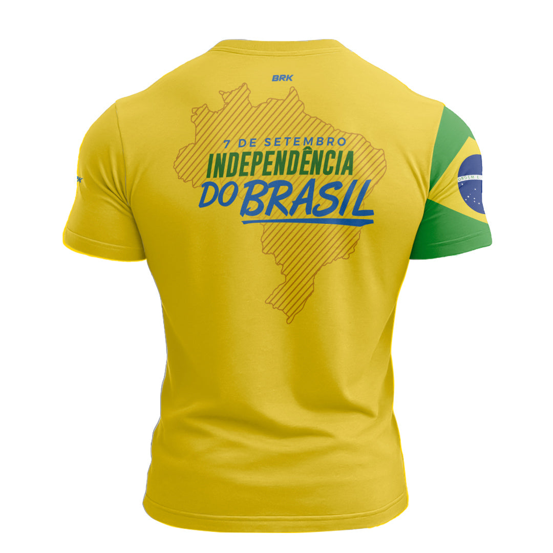 Camiseta de Pesca Brk Brasil Amarelo com com Proteção Solar UV50+