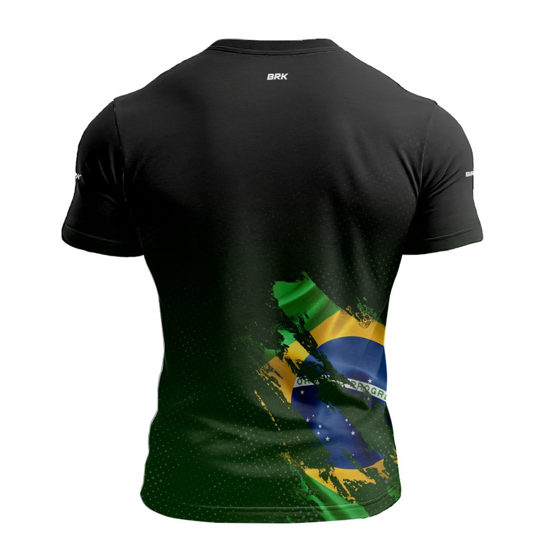 Camiseta de Pesca Brk Brasil Lateral com com Proteção Solar UV50+