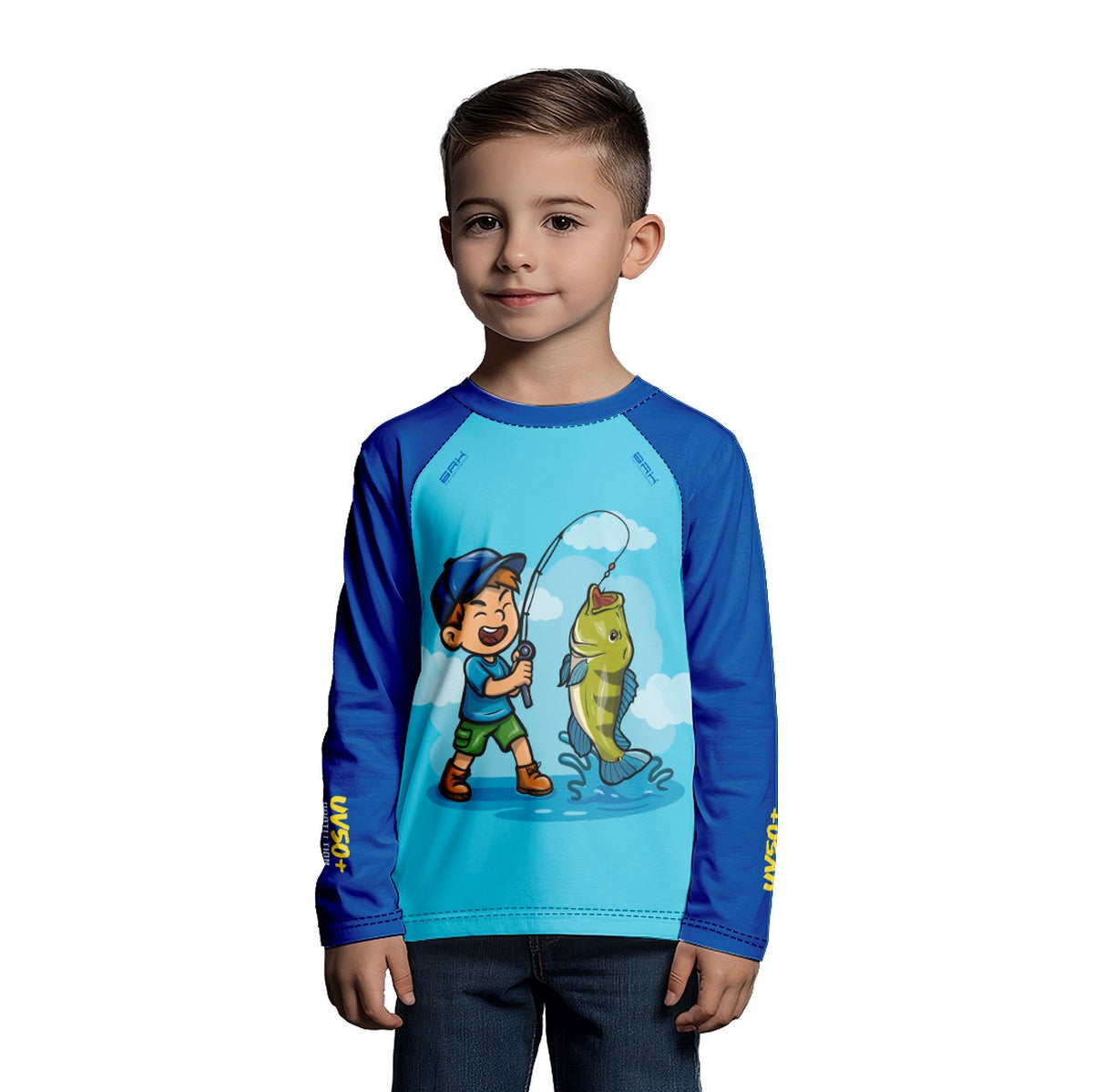 Camisa de Pesca Kids Brk Pequeno Pescador com Proteção UV50