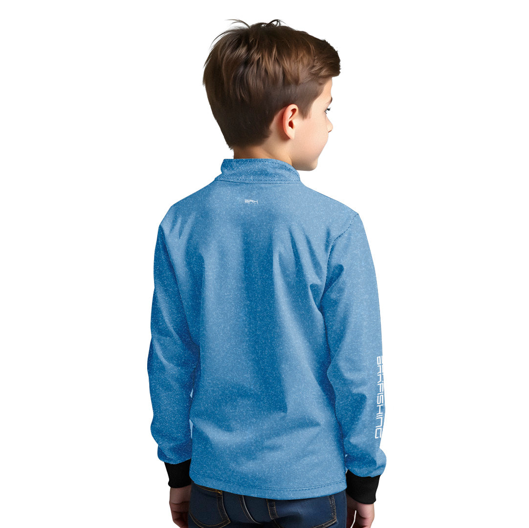 Camisa de Pesca Infantil Brk Select Pursuit Jeansfit com Proteção UV50+